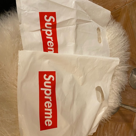 Two Original Supreme plastic tote bags 13 x 16”!!! - Picture 2 of 3